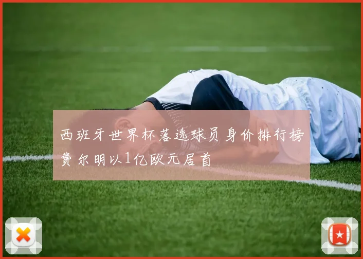 西班牙世界杯落选球员身价排行榜费尔明以1亿欧元居首